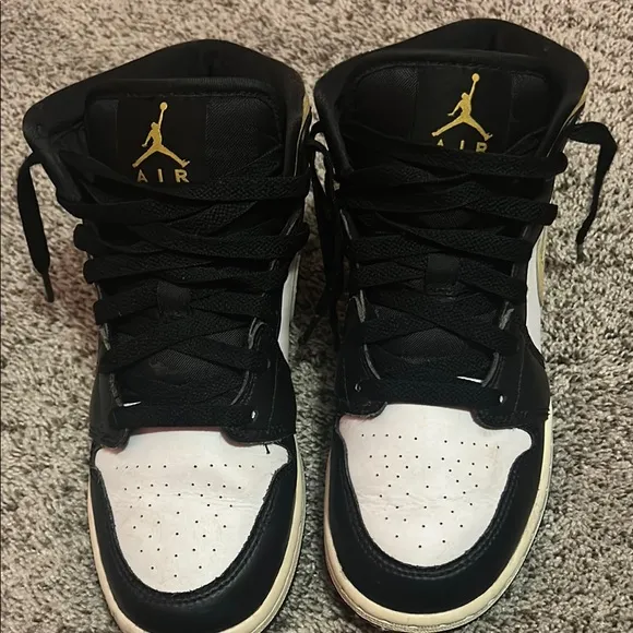 Nike Black and Gold High-Top Sneakers