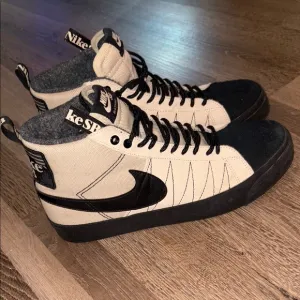 Nike SB Zoom Blazer High-Top Sneakers in Black and Cream