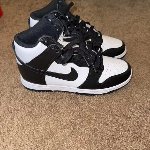 Nike womens Black and White High-Top Sneakers