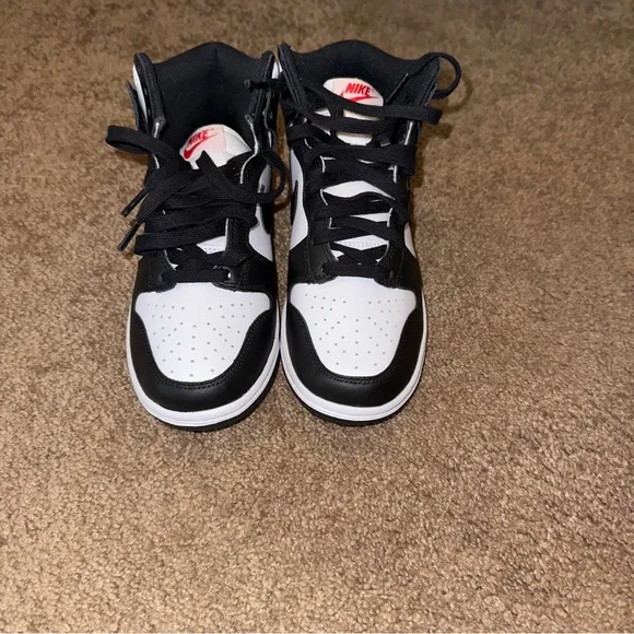 Nike womens Black and White High-Top Sneakers