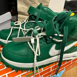 Nike x Off White Pine Green High-Top Sneakers