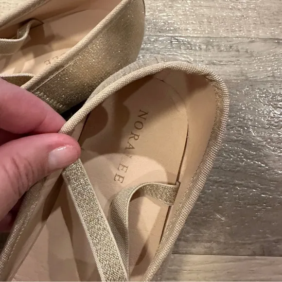 Noralee Metallic Gold Ballet Flats Girls Size 4