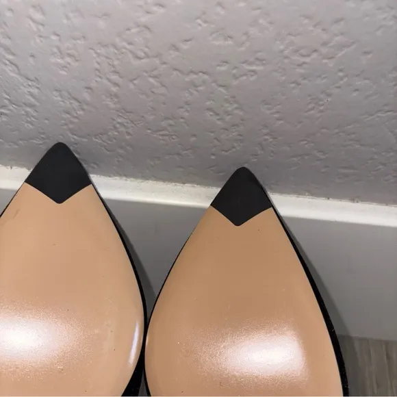 NWOB Nicholas Kirkwood  Pointed Toe Shoes  Black  Glitter Beya  Sz 38 EU 7.5 US