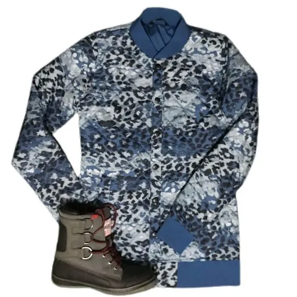 NWOT $149 The North Face | Anna | Blue Ombre Leopard Jacket Slightly Oversized