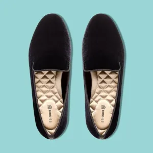 NWOT Birdies The Starling Flats 7 black velvet loafers