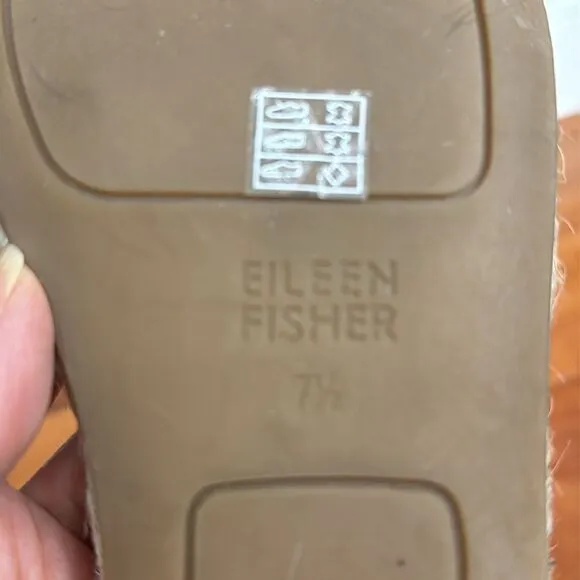 NWOT Eileen Fisher Lace-Up Black Suede Espadrille Sandal Size 7.5