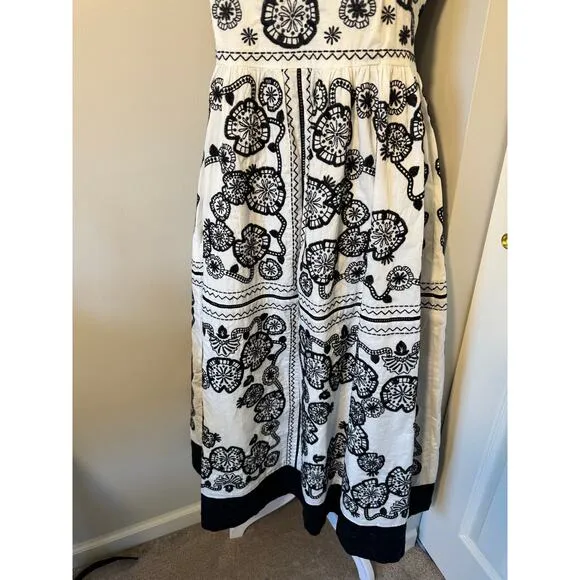 NWOT Johnny Was Mel Embroidered Midi Dress Size Small