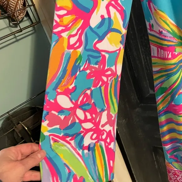 NWOT Lilly Pulitzer Fairfield Sea Blue Summer haze Print Tunic Dress Medium
