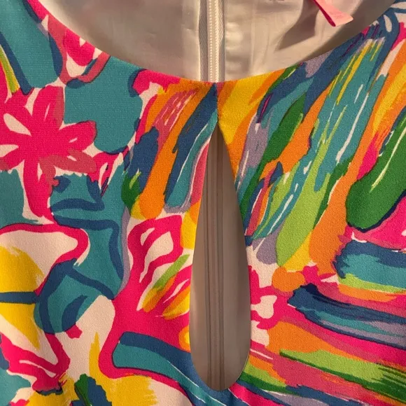 NWOT Lilly Pulitzer Fairfield Sea Blue Summer haze Print Tunic Dress Medium