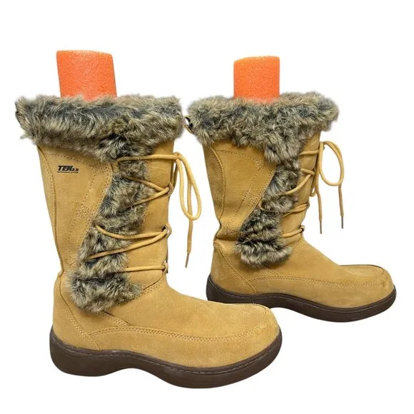 NWOT LL Bean Nordic Suede Waterproof Tek 2.5 PrimaLoft Winter Boots Women Sz 8.5