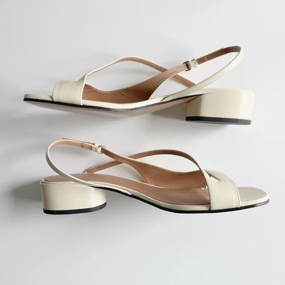 NWOT Nomasei Ecru Leather Birdie Strappy Sandals Size 41.5/10