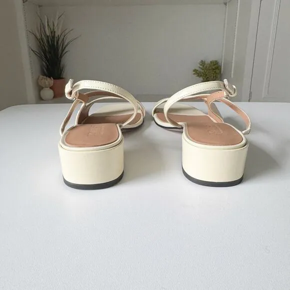 NWOT Nomasei Ecru Leather Birdie Strappy Sandals Size 41.5/10