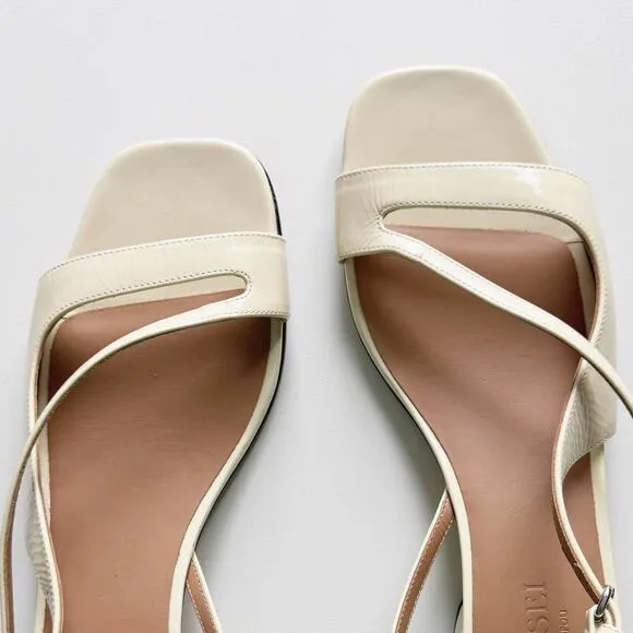 NWOT Nomasei Ecru Leather Birdie Strappy Sandals Size 41.5/10