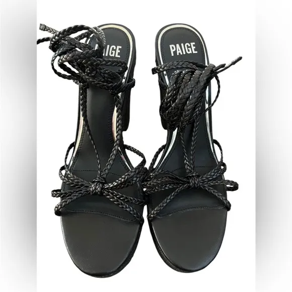 NWOT Paige Carson Braided Ankle-Wrap Platform Espadrilles - Sz 10