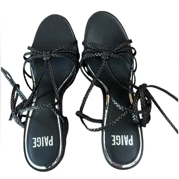 NWOT Paige Carson Braided Ankle-Wrap Platform Espadrilles - Sz 9