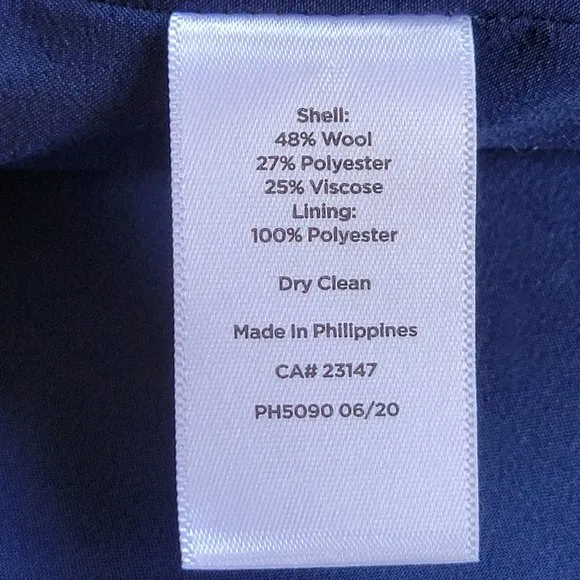 NWOT Talbots wool-blend houndstooth button skirt 19&quot; long