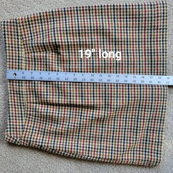 NWOT Talbots wool-blend houndstooth button skirt 19&quot; long