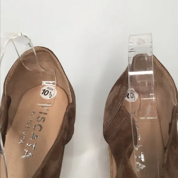 NWOT Viscata Capellans Criss Cross Suede Espadrille Wedge Sandal in Mocha.