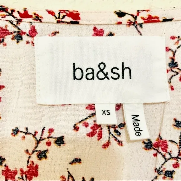 NWT BA&amp;SH Sete Short Flowing Floral crochet bohemian dress women’s size XS