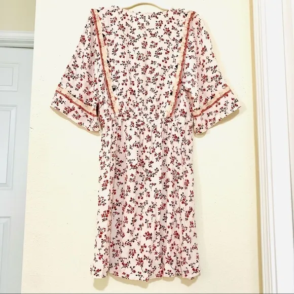 NWT BA&amp;SH Sete Short Flowing Floral crochet bohemian dress women’s size XS