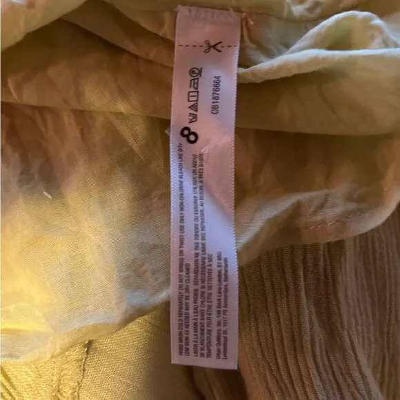 Nwt free people in your dreams ruffle maxi dress dried moss yellow