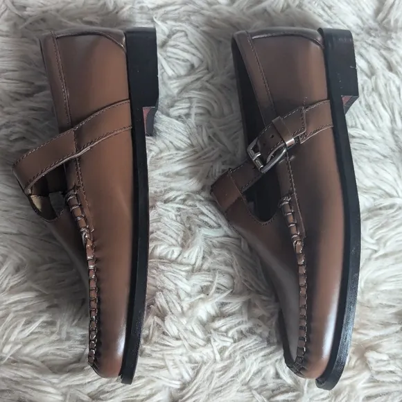 NWT G.H. Bass Mary Jane Weejuns Loafers in Whiskey Brown
