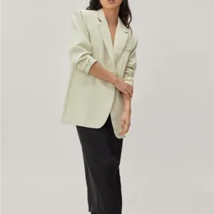 NWT Nasty Gal Oversized Single Breasted Blazer in Sage Size 6