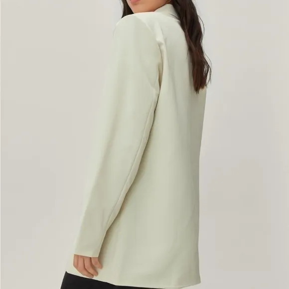 NWT Nasty Gal Oversized Single Breasted Blazer in Sage Size 6