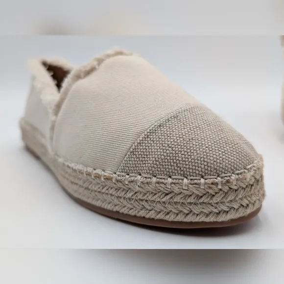 NWT Philip Hog Emma Beige Canvas Platform Espadrilles Womens Size US 8.5 E U39