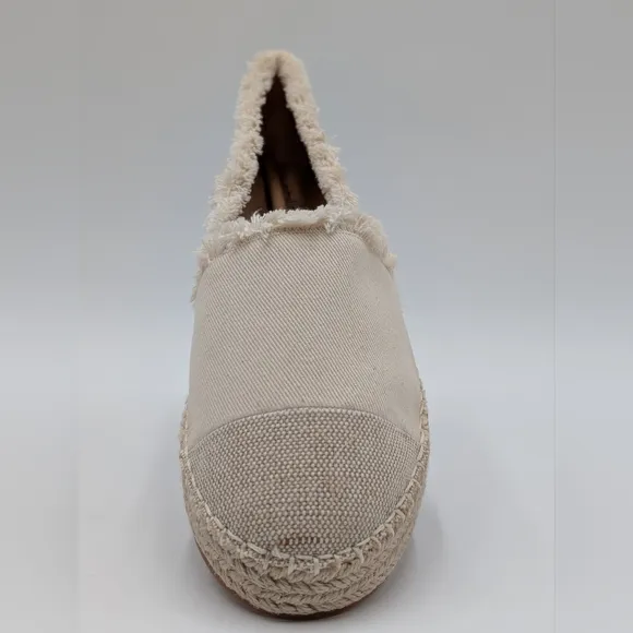 NWT Philip Hog Emma Beige Canvas Platform Espadrilles Womens Size US 8.5 E U39