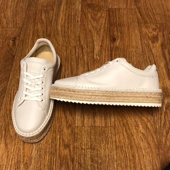 NWT Rag &amp; Bone Kent Espadrille in White with Jute Platform Size 9 (39)