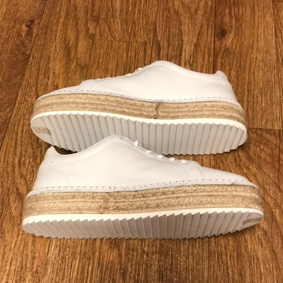 NWT Rag &amp; Bone Kent Espadrille in White with Jute Platform Size 9 (39)