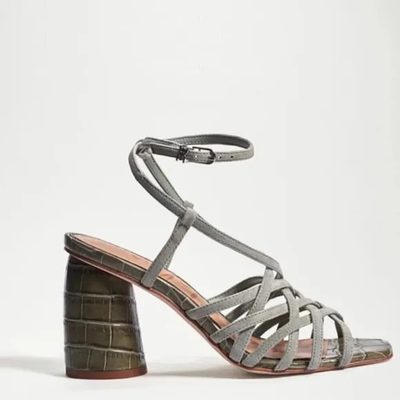 NWT Sam Edelman Daffodil Strappy Block Heel Sandal Green 9.5