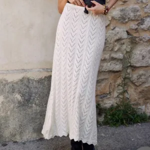 NWT Spell Lou Lou Knit Midi Skirt inSnow size small