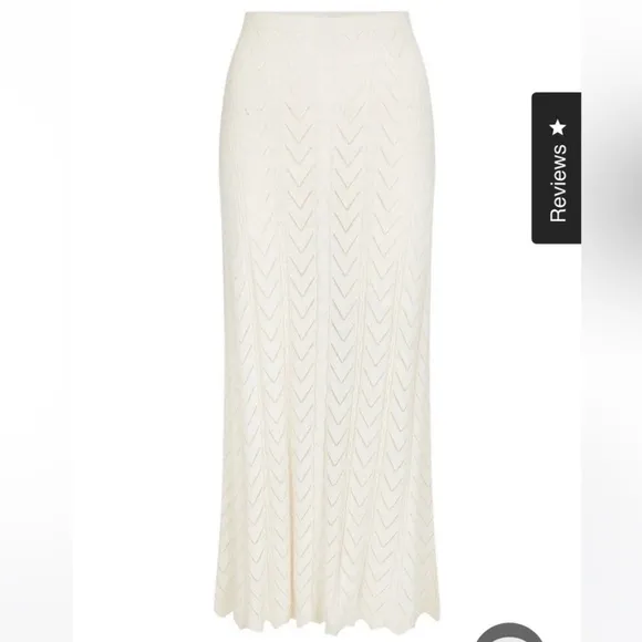 NWT Spell Lou Lou Knit Midi Skirt inSnow size small