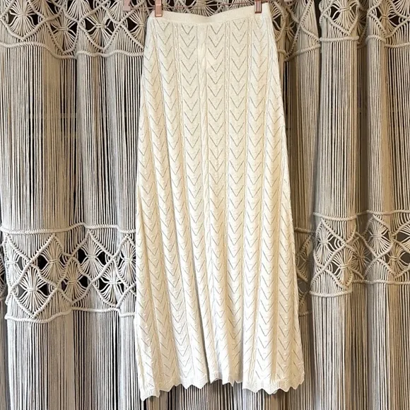 NWT Spell Lou Lou Knit Midi Skirt inSnow size small