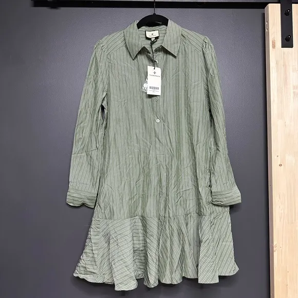 NWT Tuckernuck Callahan Shirt Dress Green Stripe S