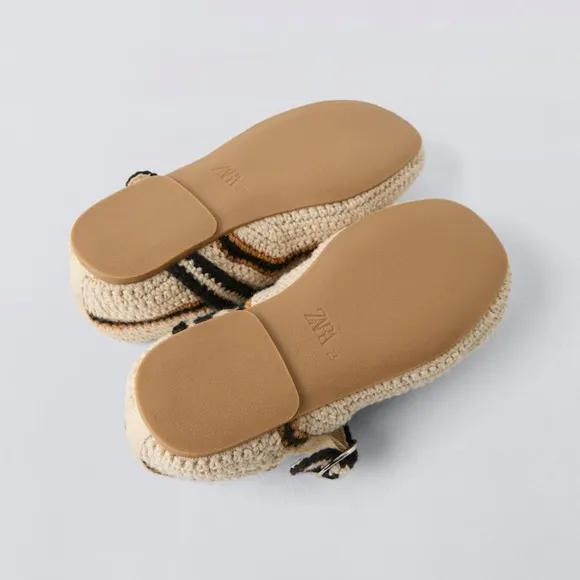 NWT Zara crochet ballet flats 7