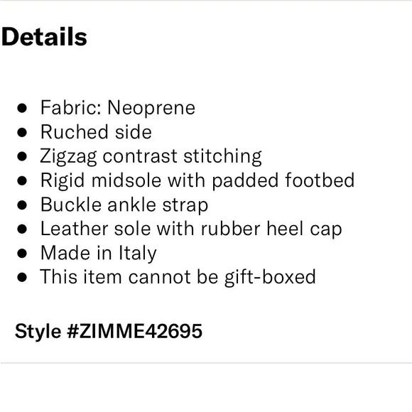 NWT Zimmermann Scuba Flat Sandals