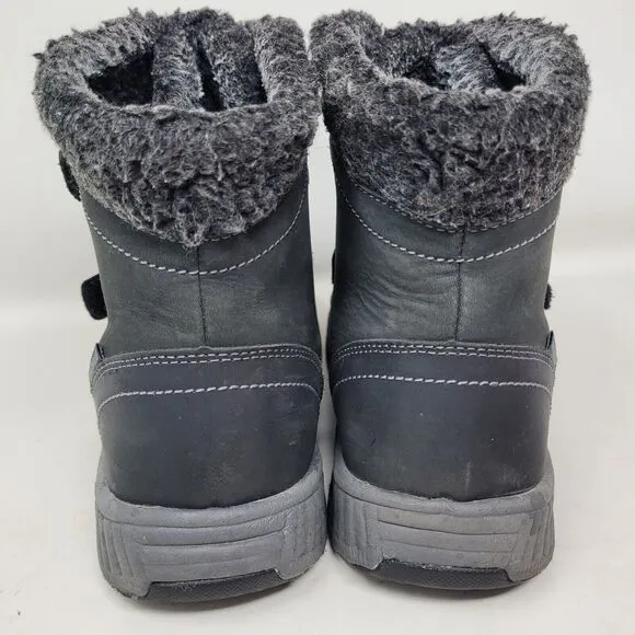 Orthofeet Florence Orthopedic Snow Boots Womens 7.5 Wide Blk Waterproof Comfort