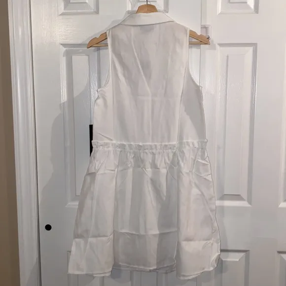 Oxford White Sleeveless Royal Shirt DressTUCKERNUCK