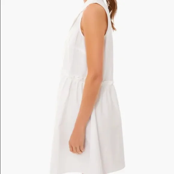 Oxford White Sleeveless Royal Shirt DressTUCKERNUCK