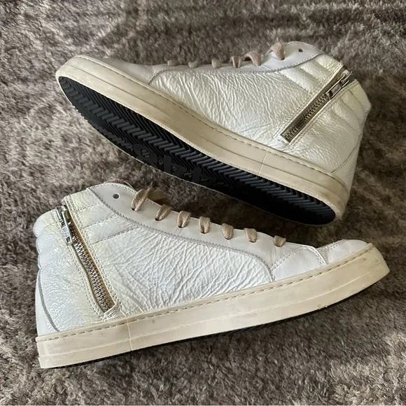 P448 Medusa High Top Sneakers Coated Leather Womens 37