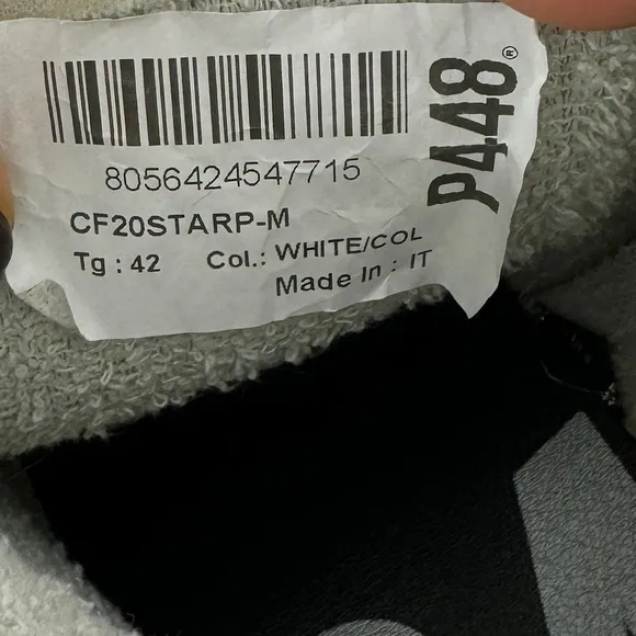 P448 White High Top Sneakers Leather