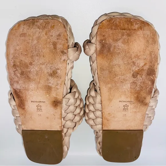 Paloma Barcelò Flat sandals in Naturale | size 38 / US 8