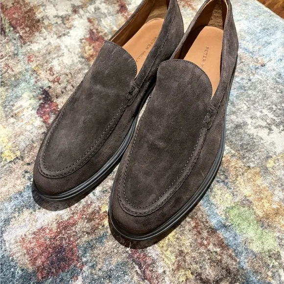 Peter Millar Brown Suede Loafers Slip-On