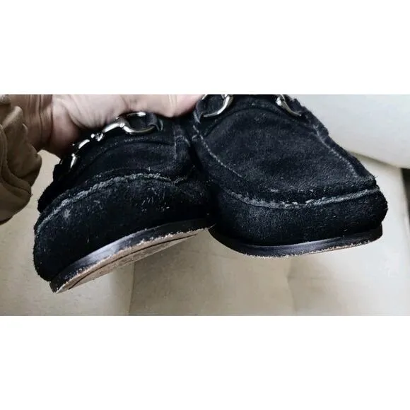 Peter Millar Loafers Men's 11M Black Suede Horsebit Preppy Classic Driving
