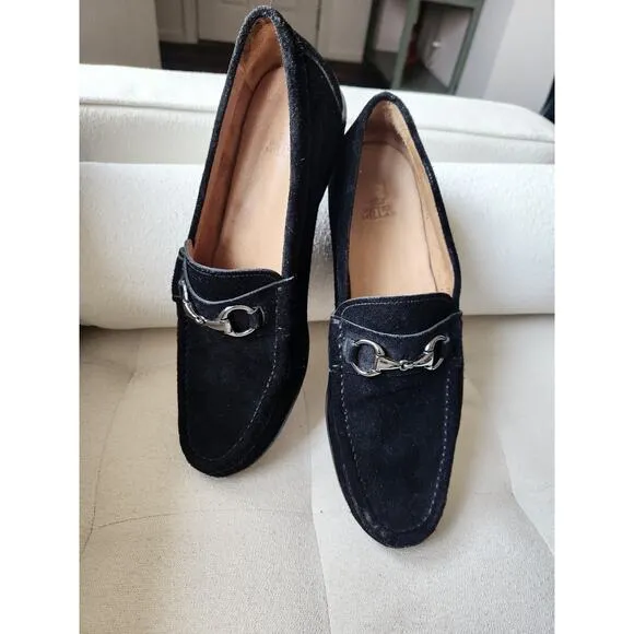 Peter Millar Loafers Men's 11M Black Suede Horsebit Preppy Classic Driving