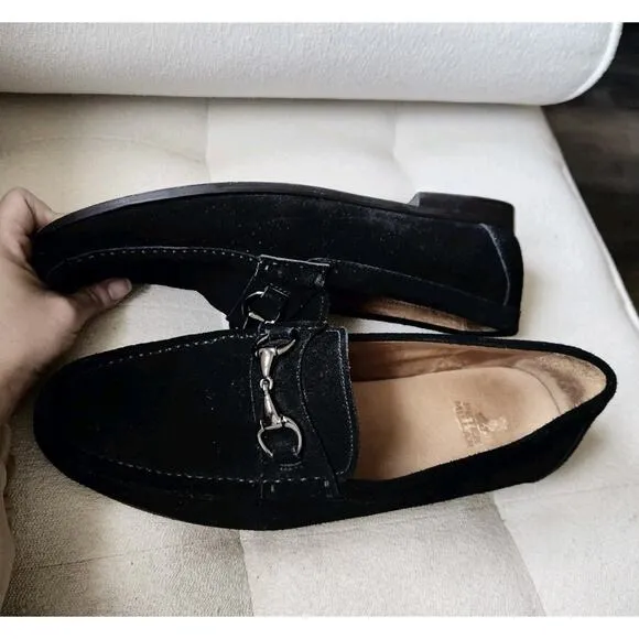 Peter Millar Loafers Men's 11M Black Suede Horsebit Preppy Classic Driving
