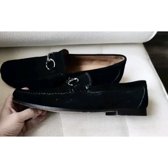 Peter Millar Loafers Men's 11M Black Suede Horsebit Preppy Classic Driving